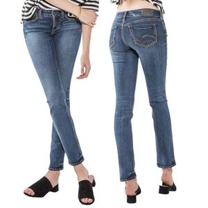 Silver Jeans Co Suki Straight Jeans W28 L32 Mid Rise Curvy Fit